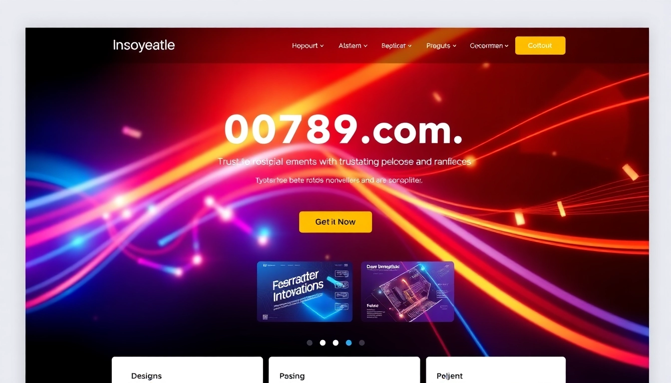 789f website homepage showcasing sleek interface and modern design for enhanced user trust and engagement, emphasizing professionalism.