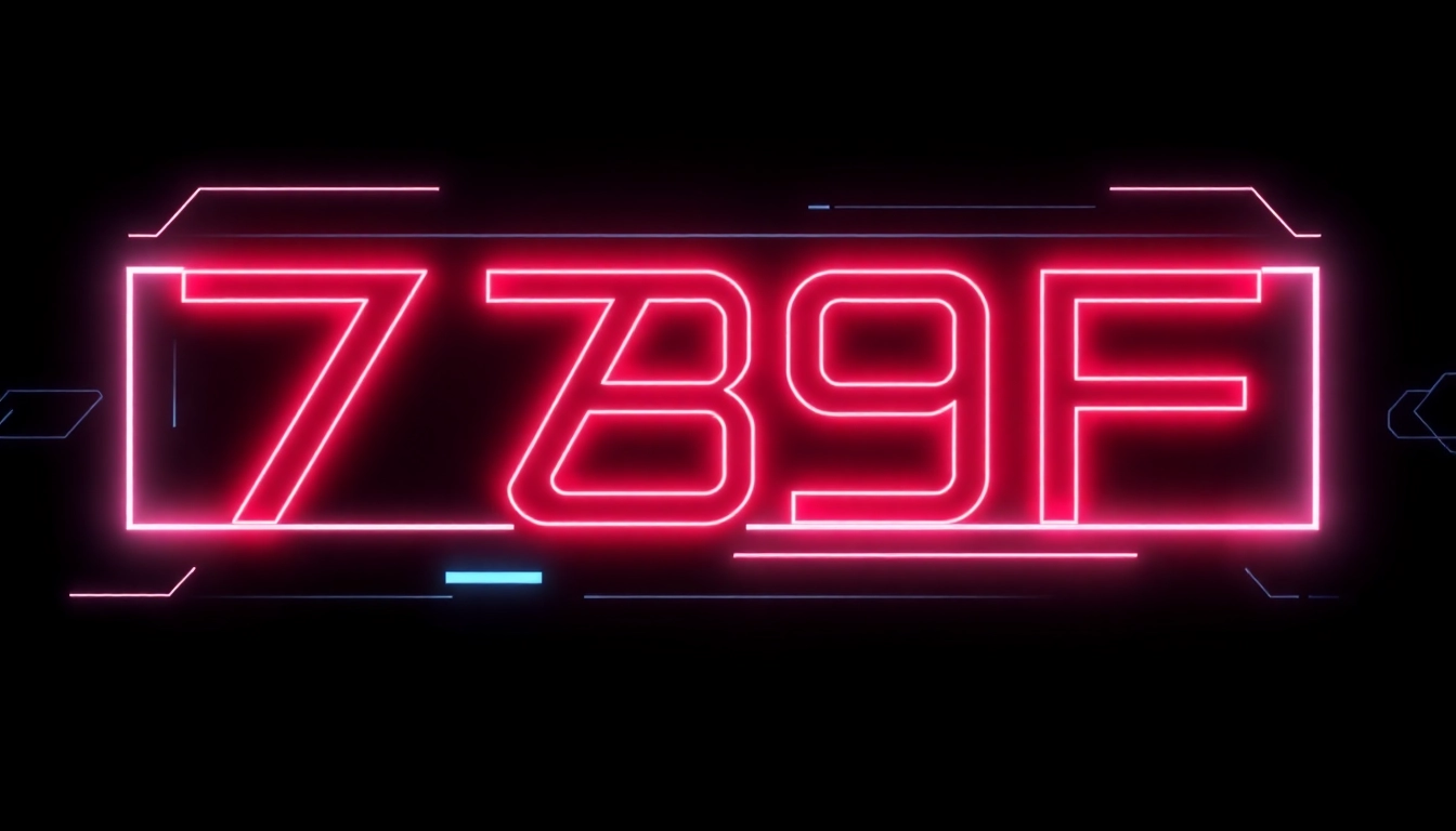 Dynamic visualization of 789f branding with vibrant colors and modern design to engage users seeking online gaming or tech solutions.