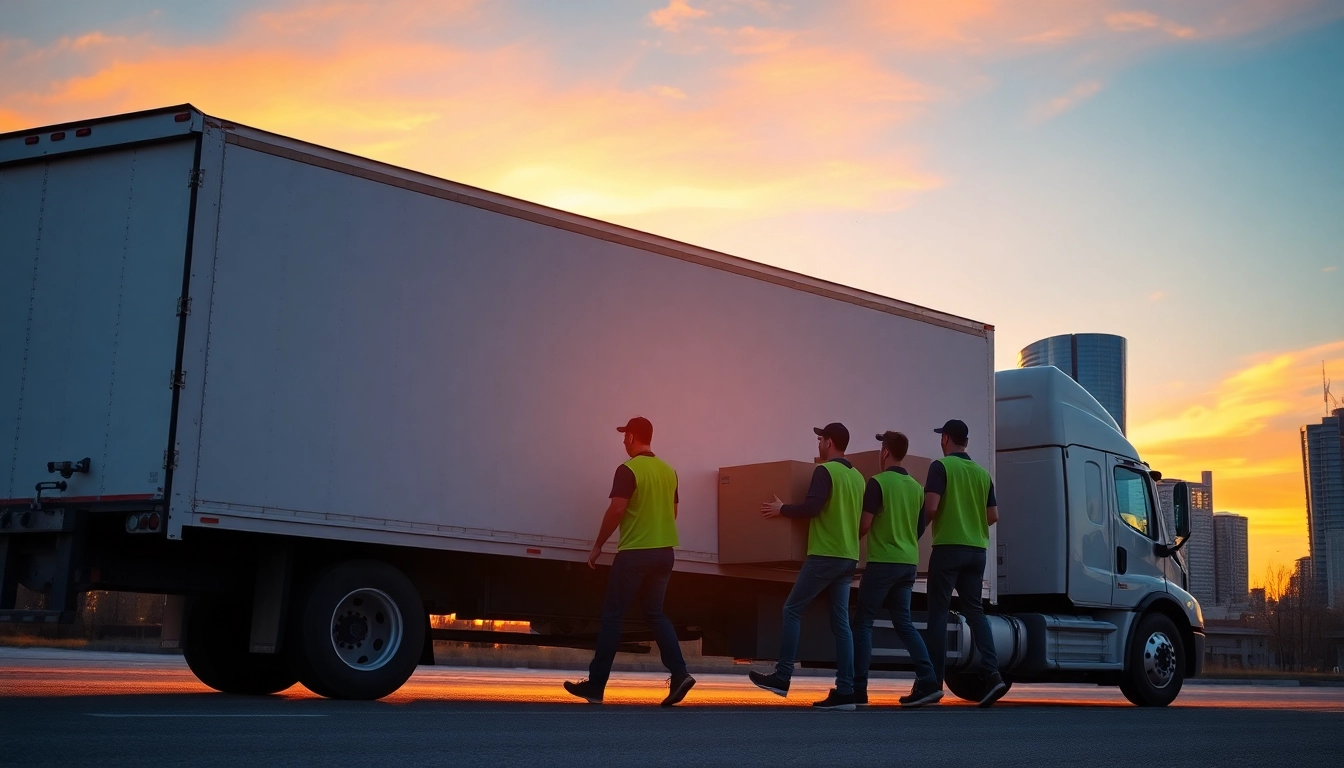 Experienced movers Calgary efficiently loading a truck in a professional manner, ensuring safe transport of belongings.