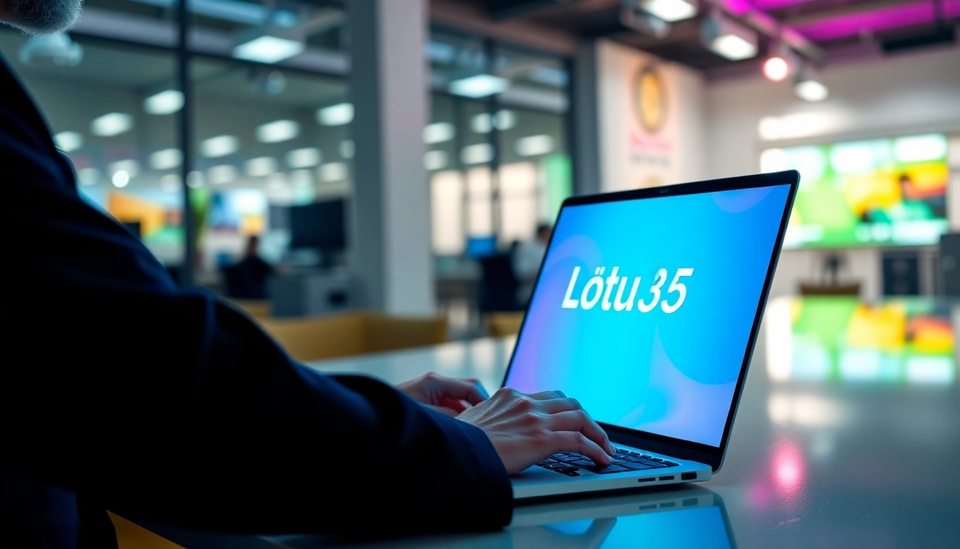 Secure Lotus365 ID login process on a laptop with digital interface, emphasizing safety and accessibility for online betting users.