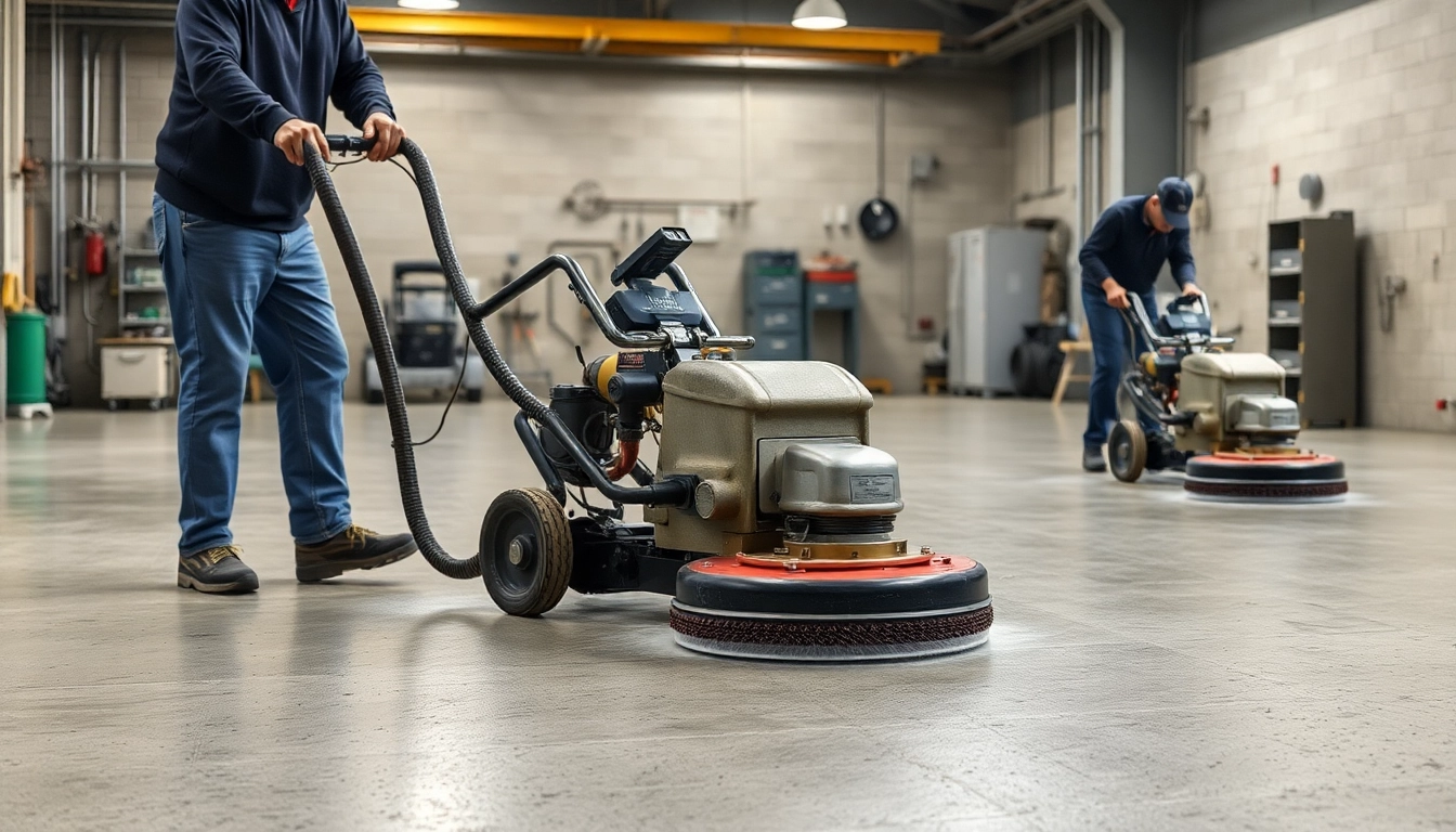 Expert team performing floor preparation Birmingham for smooth surface finishing and